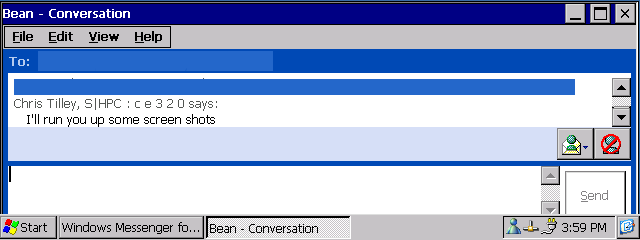Windows CE .net 4.1 MSN Messenger 2